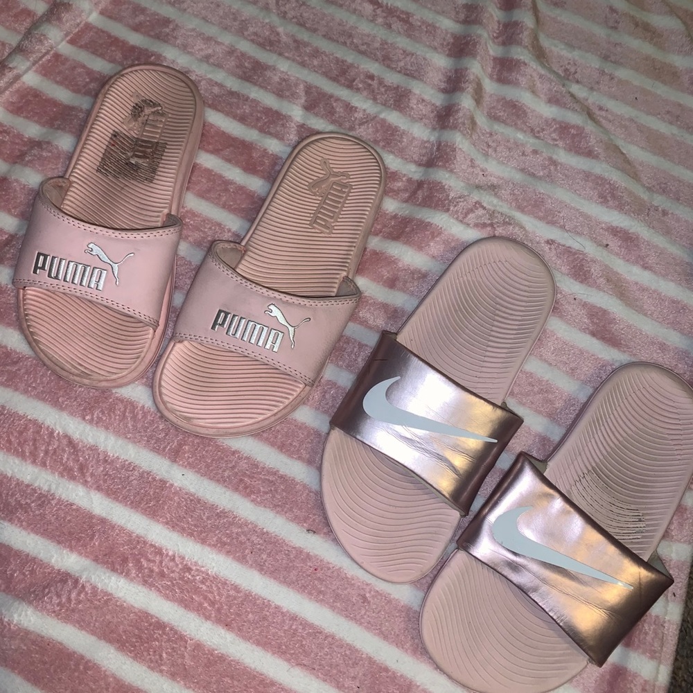 Bundle Old puma and Nike pink slides
